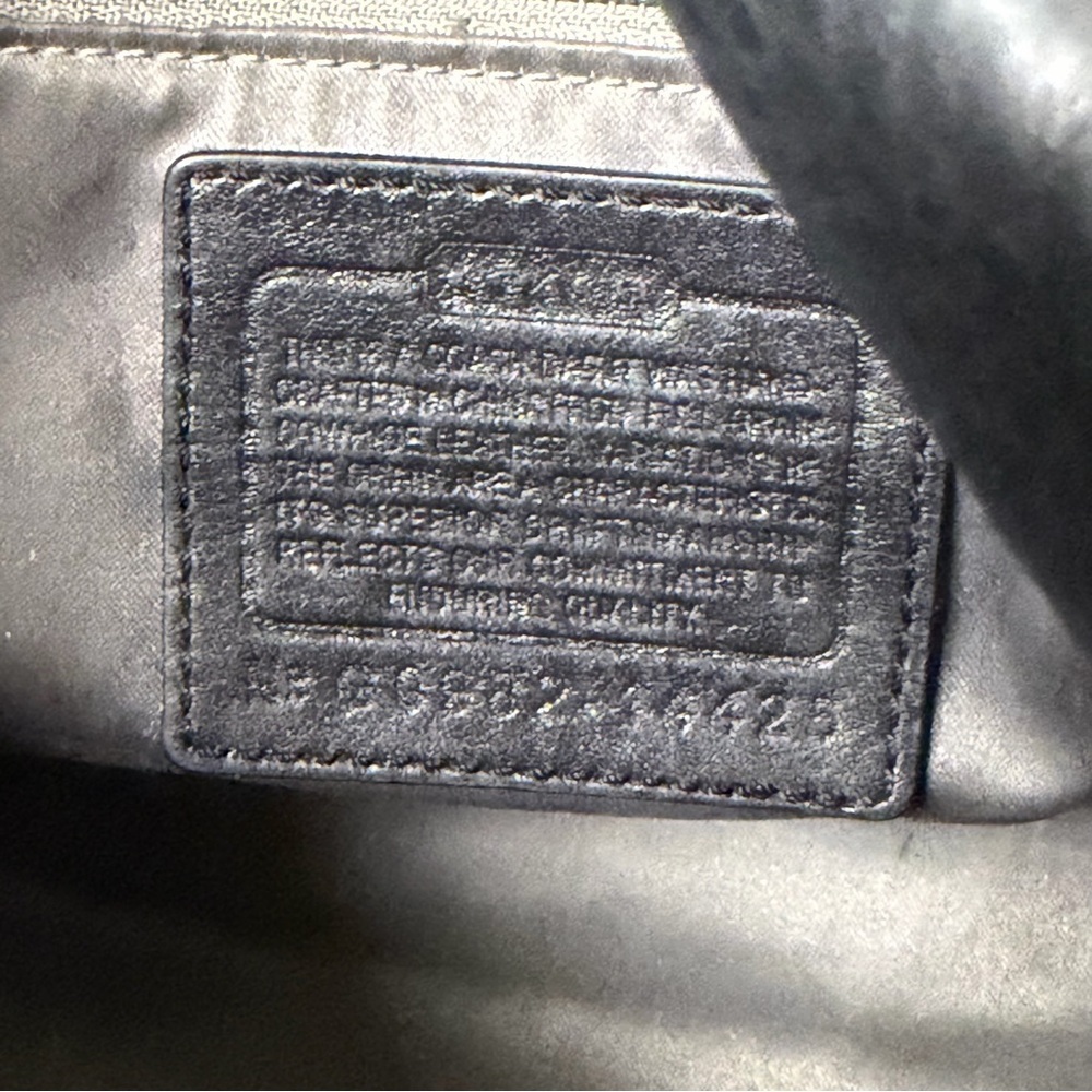 Coach Black Pebbled Leather Tote with Front Zip Pocket - Picture 8 of 9